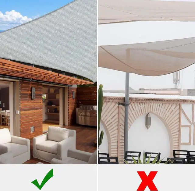 Alt view image 7 of 7 - Yescom 13x10 Ft 97% UV Block Rectangle Sun Shade Sail HDPE Canopy Cover Net Patio