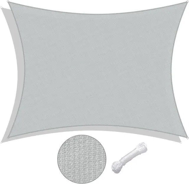 Alt view image 2 of 7 - Yescom 13x10 Ft 97% UV Block Rectangle Sun Shade Sail HDPE Canopy Cover Net Patio