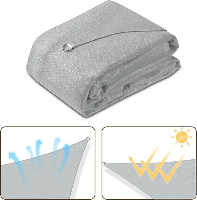 Alt view image 5 of 7 - Yescom 13x10 Ft 97% UV Block Rectangle Sun Shade Sail HDPE Canopy Cover Net Patio