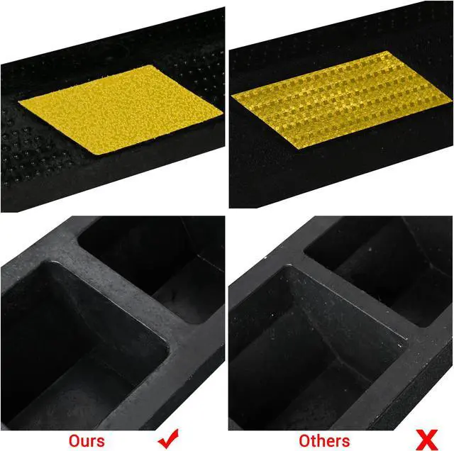 Alt view image 4 of 6 - 22" Rubber Curb Parking Block Car RV Trailer Wheel Tire Stopper Garage Driveway