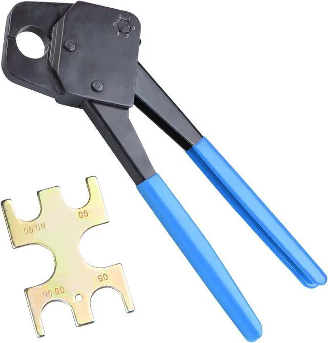 Main image of 3/4" PEX Crimper Copper Ring Plumping Crimps Crimping Tool with Go/no Go Gauge