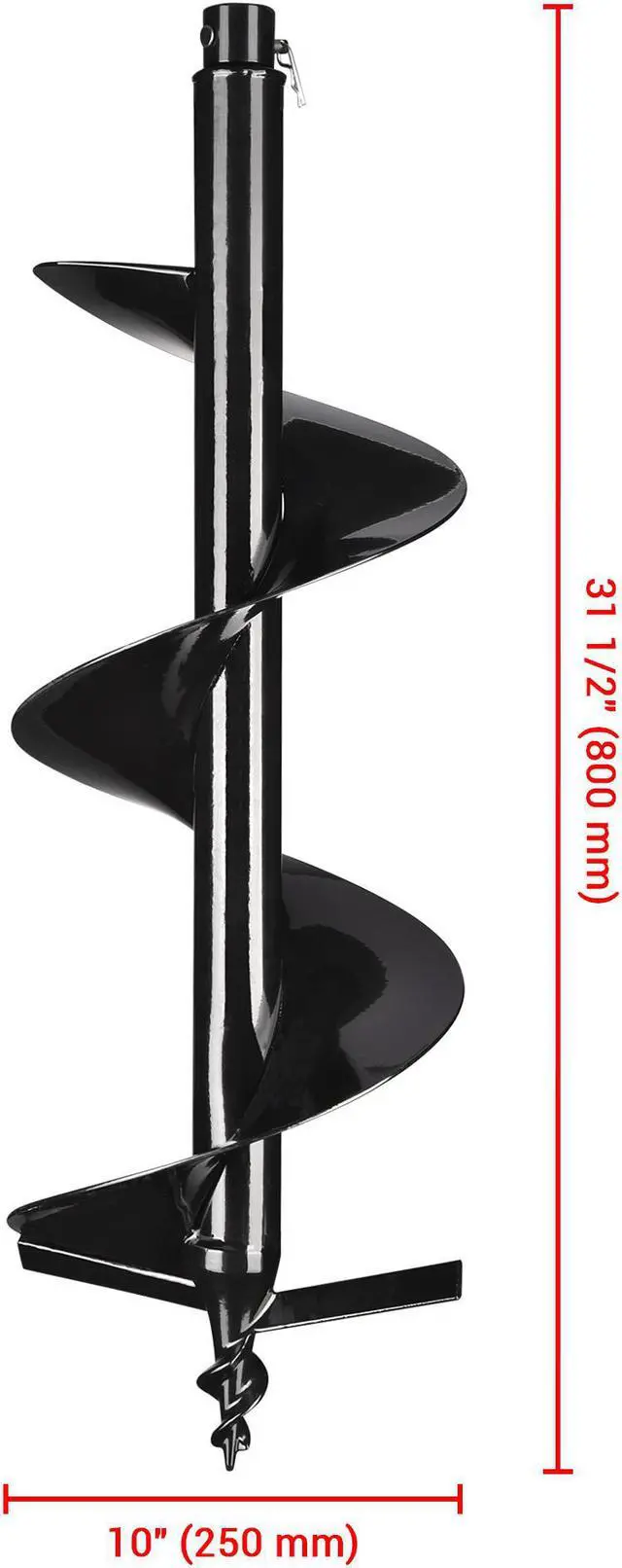 Alt view image 4 of 6 - Yescom 10" Earth Auger Bit Bulb Planter Tool Planting Flower Fence Post Garden Spiral Hole Gardening Project