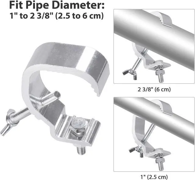 Alt view image 2 of 7 - Small Stage Light Hook Aluminum Alloy Clamp Mount Par LED Moving Head Beam Disco