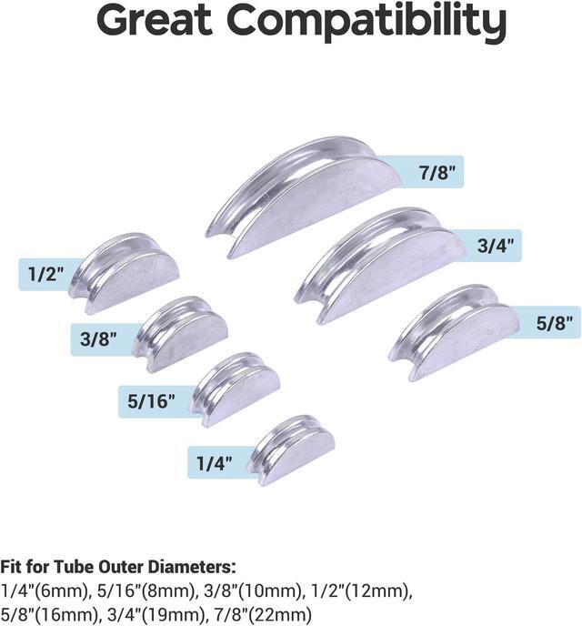 Alt view image 2 of 7 - 1/4" to 7/8" O.D. Tubing Bender Kit Refrigeration Ratcheting Pipe Bending Tool