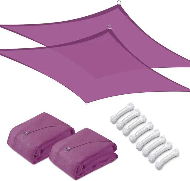 Main image of Yescom 2 Pack 10x10 Ft 97% UV Block Square Sun Shade Sail Canopy Cover Net Outdoor Pool