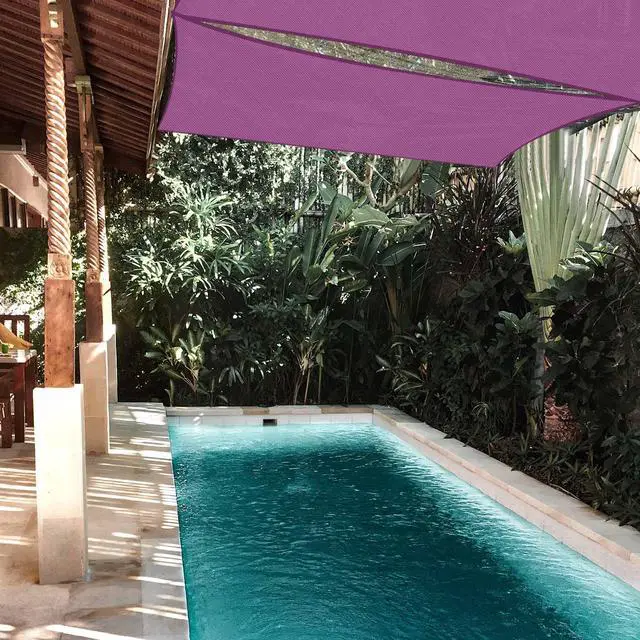Alt view image 2 of 7 - Yescom 2 Pack 10x10 Ft 97% UV Block Square Sun Shade Sail Canopy Cover Net Outdoor Pool