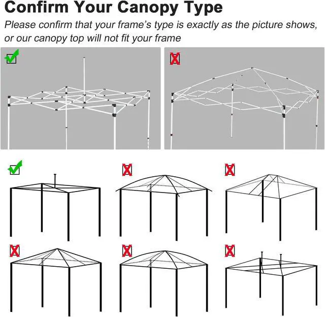 Alt view image 5 of 7 - Instahibit 9.6x9.6Ft Canopy Top for 10ft tent UV50+ Replacement Cover Outdoor