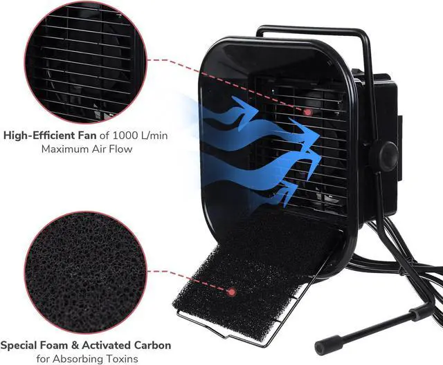 Alt view image 2 of 7 - Solder Smoke Absorber Remover Fume Extractor Air Filter Fan ESD Soldering 1000L