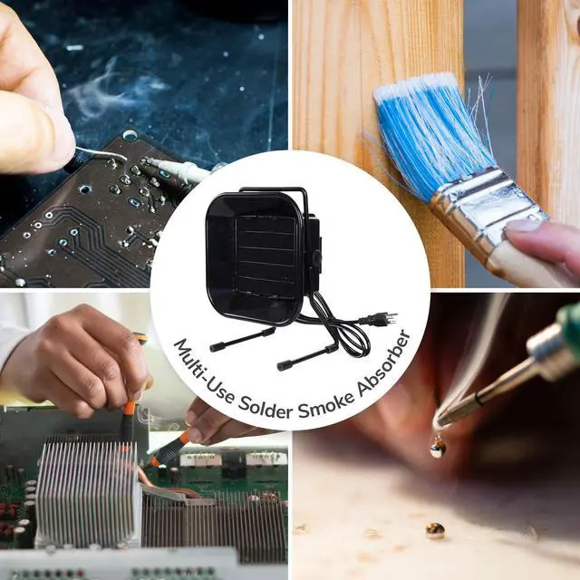 Alt view image 5 of 7 - Solder Smoke Absorber Remover Fume Extractor Air Filter Fan ESD Soldering 1000L