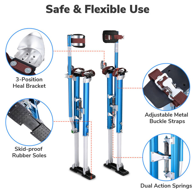 thumbnail image 2 of Replacement Toe And Leg Strap Kit For Adjustable Drywall Stilts – 2 Toe & 2 Leg Straps 2 of 3