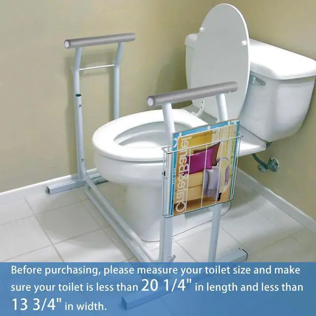 Alt view image 7 of 7 - Yescom Toilet Safety Rails Frame,Elderly Assistance Products Handles for Seniors Elderly Disabled
