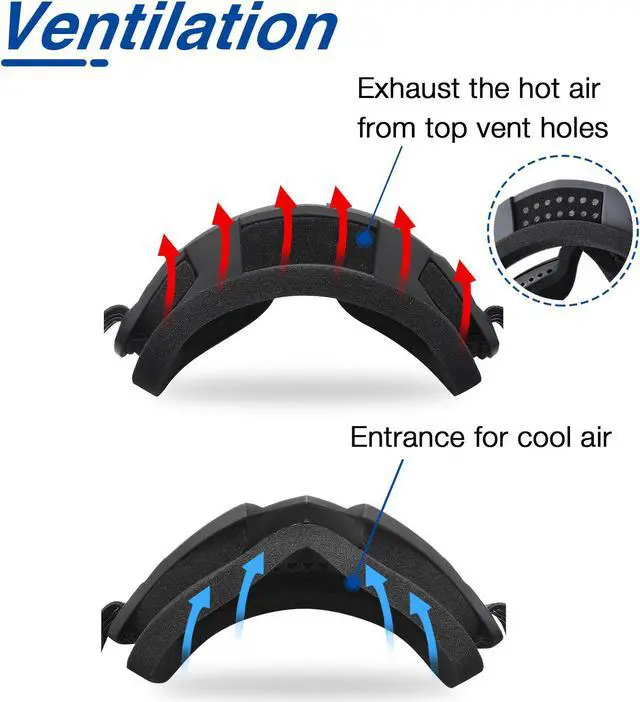 Alt view image 4 of 7 - AHR GOG01 Motorcycle Goggles Riding Motocross Snowmobile Dirt Bike Off Road ATV Lens