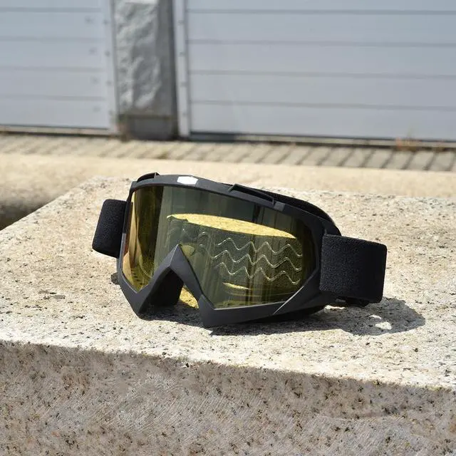 Alt view image 7 of 7 - AHR GOG01 Motorcycle Goggles Riding Motocross Snowmobile Dirt Bike Off Road ATV Lens