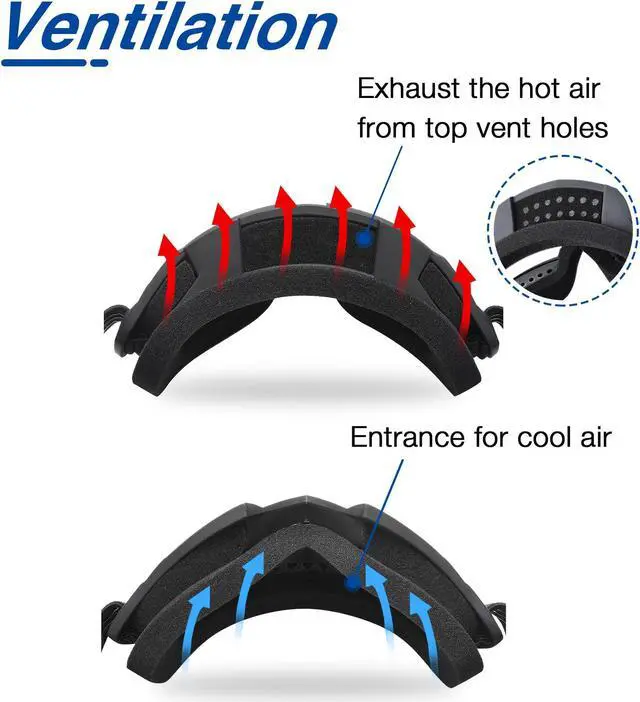 Alt view image 4 of 7 - AHR GOG01 Motorcycle Goggles Riding Motocross Snowmobile Dirt Bike Off Road ATV Lens