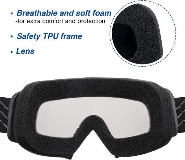 Alt view image 5 of 7 - AHR GOG01 Motorcycle Goggles Riding Motocross Snowmobile Dirt Bike Off Road ATV Lens