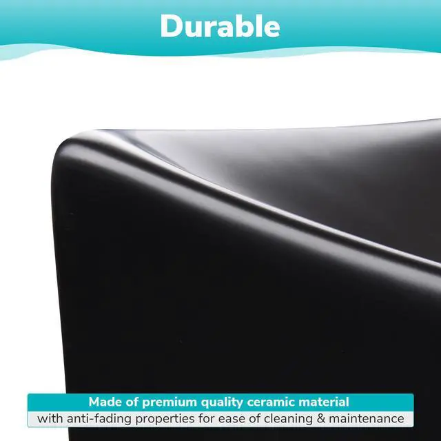 Alt view image 5 of 7 - Aquaterior 26" Rectangle Bathroom Vessel Sink Ceramic Vanity Basin Drain 2 Pack