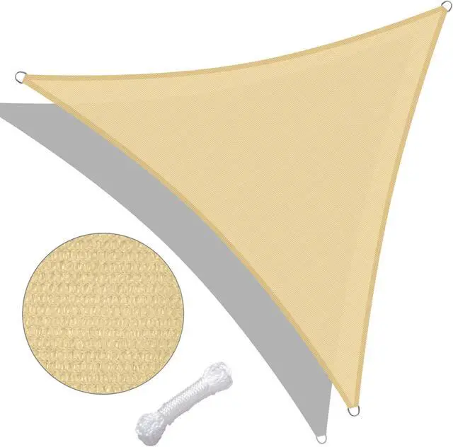 Main image of Yescom 11 Ft 97% UV Block Triangle Sun Shade Sail Canopy Outdoor Patio Pool Lawn Deck