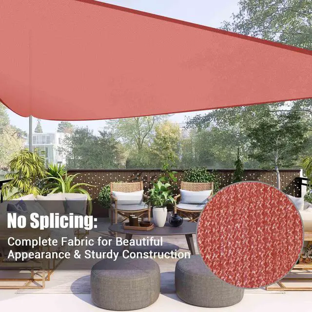Alt view image 6 of 7 - A+ Yescom 20 Ft 95% UV Block Triangle Sun Shade Sail Canopy Outdoor Patio Pool Cover Net