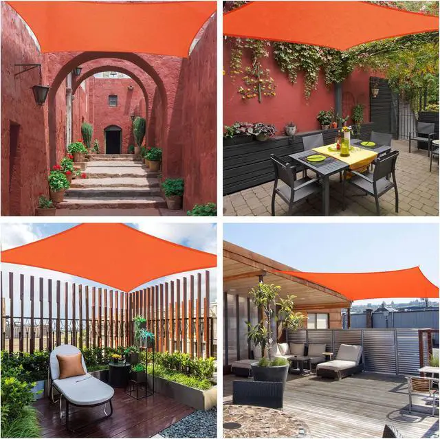 Alt view image 2 of 7 - Yescom 12x12 Ft 97% UV Block Square Sun Shade Sail HDPE Canopy Patio Backyard Pool Lawn
