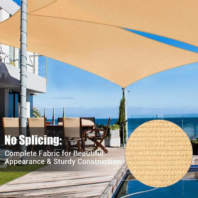 Alt view image 6 of 7 - Yescom 2 Pack 13x10 Ft 97% UV Block Rectangle Sun Shade Sail HDPE Canopy Cover Net Park