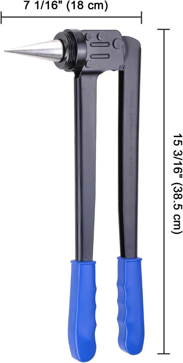 Alt view image 6 of 7 - PEX Expansion Tool Kit Tube Expander w/ 1/2" 3/4 1 Expander Heads Carry Case