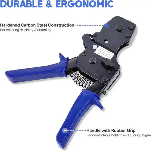 Alt view image 4 of 7 - Yescom PEX Cinch Clamp Tool 3/8" 1/2" 5/8" 3/4" 1" One-handed Ratcheting Crimper ASTM F2098
