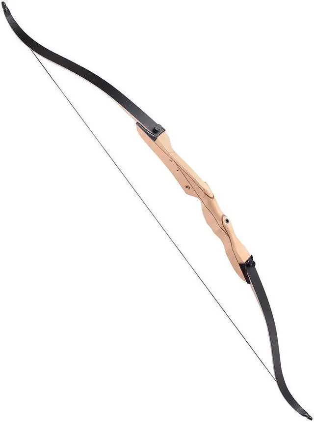 Alt view image 7 of 7 - Yescom 68" Recurve Bow Right Hand Draw Weight 30lbs Traditional Archery Hunting Take Down Long Bow