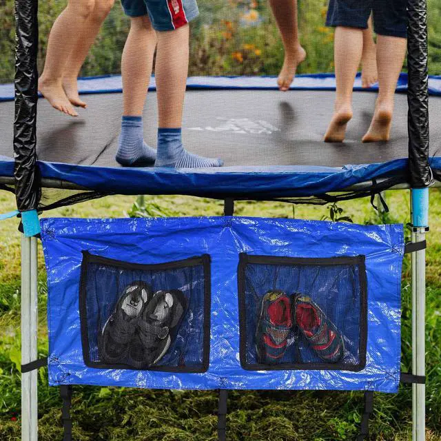Alt view image 2 of 7 - Yescom Trampoline Shoe Bag Bounce Accessory Mesh Pocket Adjustable Strap Outdoor Home