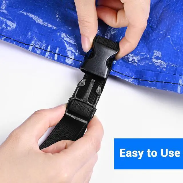 Alt view image 5 of 7 - Yescom Trampoline Shoe Bag Bounce Accessory Mesh Pocket Adjustable Strap Outdoor Home