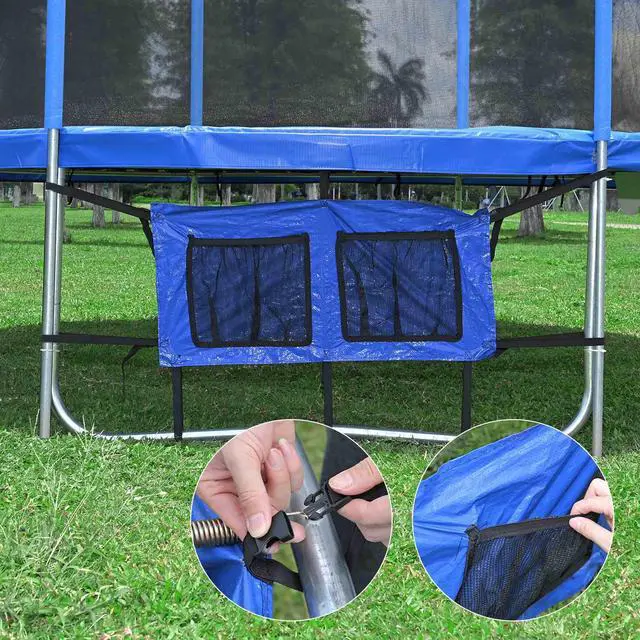 Alt view image 7 of 7 - Yescom Trampoline Shoe Bag Bounce Accessory Mesh Pocket Adjustable Strap Outdoor Home