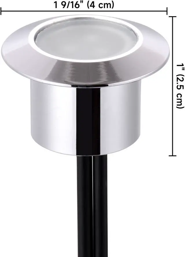 Alt view image 7 of 7 - 15pcs LED Deck Light Garden Stair Yard Landscape Cool White Lamp W/ Transformer