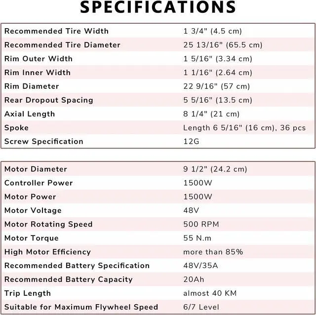 Alt view image 5 of 7 - Yescom Electric Bicycle Motor Kit 26" Rear Wheel 48V 1500W E-bike Conversion Kit