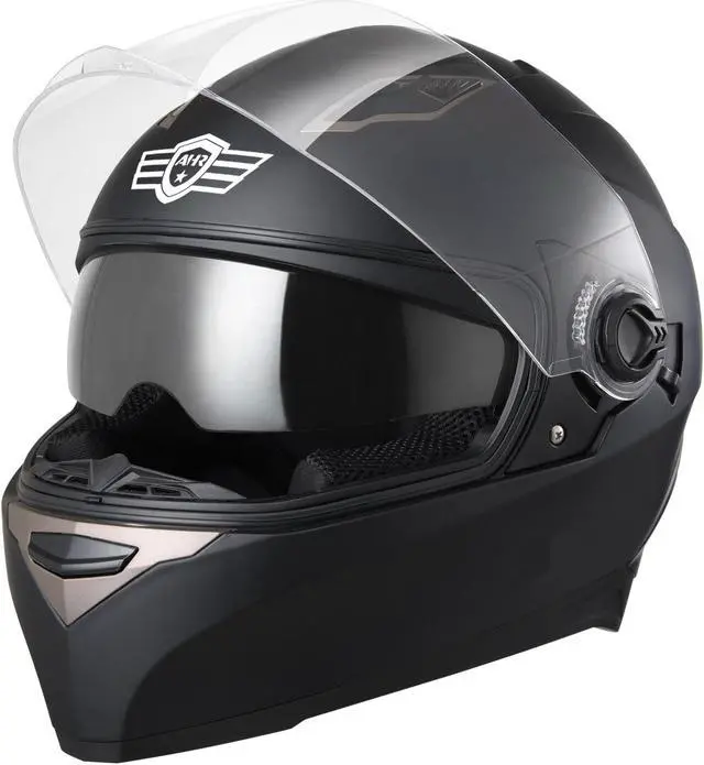 Main image of AHR RUN-F1 DOT Motorcycle Full Face Helmet Dual Visors ABS Sheel Street Bike Touring Racing Sports
