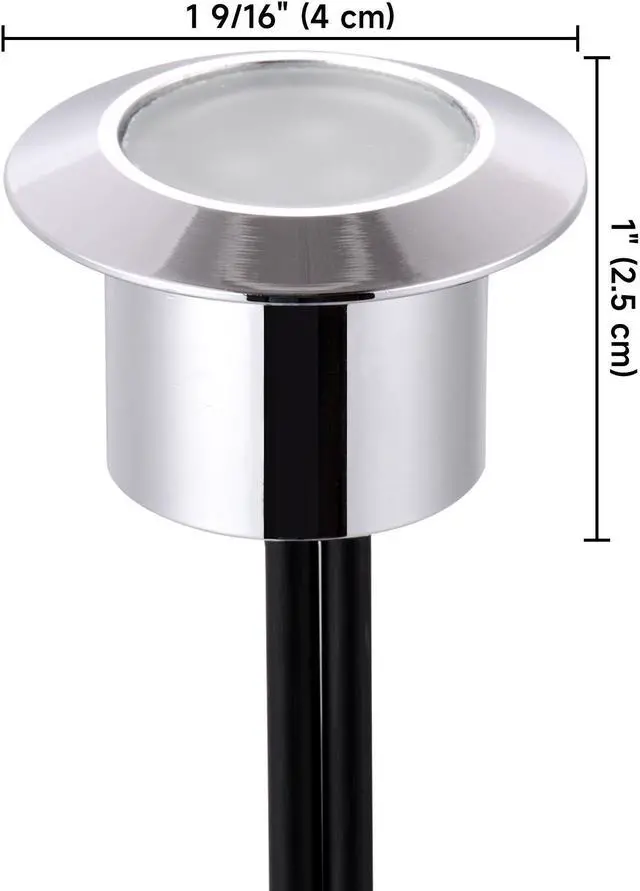 Alt view image 7 of 7 - 15pcs LED Deck Light Garden Mall Stair Yard Landscape Warm White Lamp Waterproof