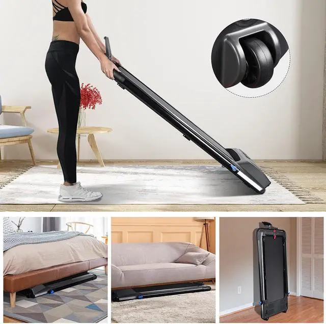 Alt view image 10 of 13 - 1100W Folding Electric Treadmill Portable Power Motorized Machine Running Jogging Gym Fitness