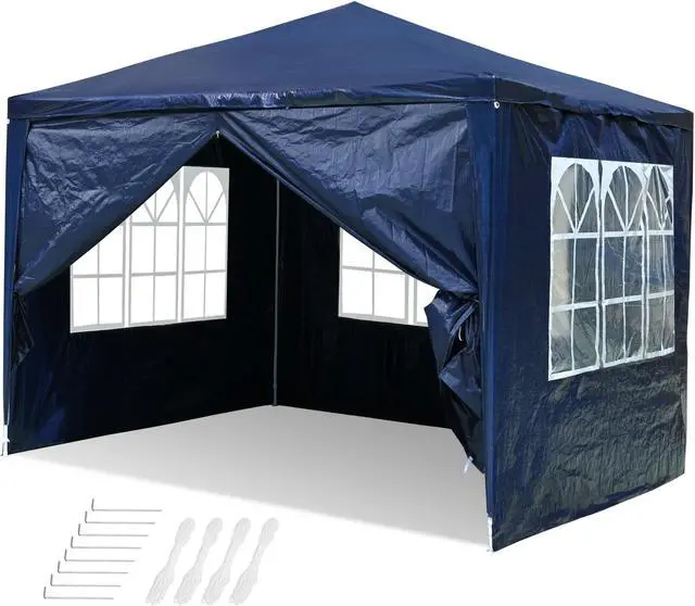 Main image of 10'x10' Wedding Party Tent Canopy Heavy Duty Gazebo Pavilion Events w/ 4 Removable Side Walls