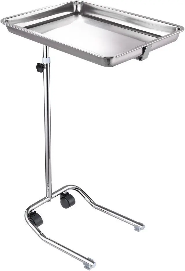 Main image of Mobile Mayo Stainless Steel Tray Stand Trolley Medical Salon Equipment Tattoo