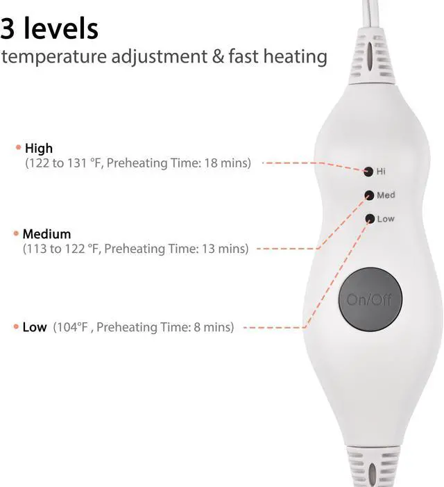 Alt view image 3 of 7 - 2 Packs Electric Heated Foot Warmer Unisex Winter Foot Heating Pad Auto Shut Off