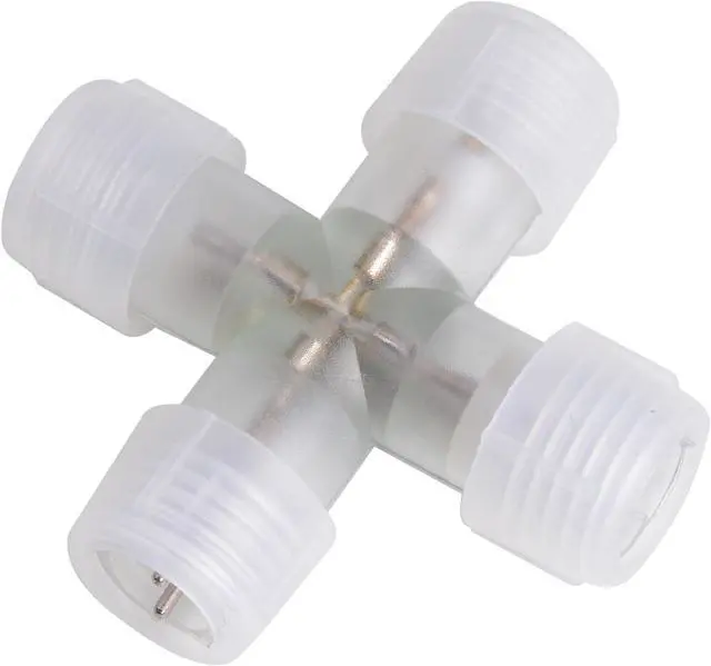 Alt view image 3 of 7 - DELight? 10pcs 1/2" X Type PVC Splice Connectors 2 Wire Accessories for LED Rope Light