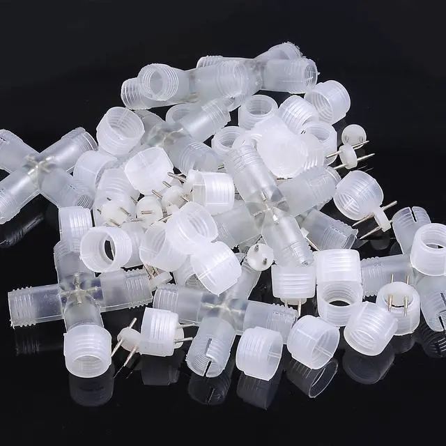Alt view image 5 of 7 - DELight? 10pcs 1/2" X Type PVC Splice Connectors 2 Wire Accessories for LED Rope Light