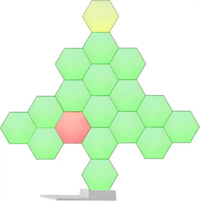 Main image of Yescom APP Control Hexagon LED Light Panels Smarter Kit Music Sync Party Décor 19 Pack