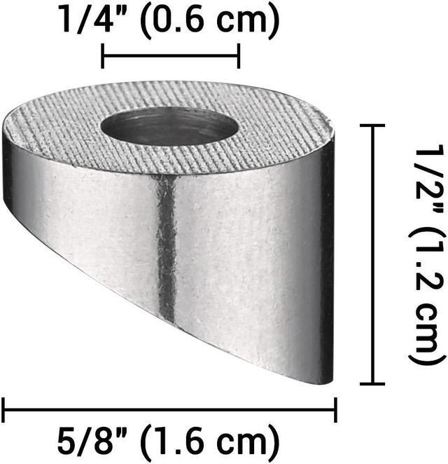 Alt view image 6 of 7 - 316 Stainless Steel 1/4 Angled Beveled Washer for 1/8" Cable Railing 30 Pack