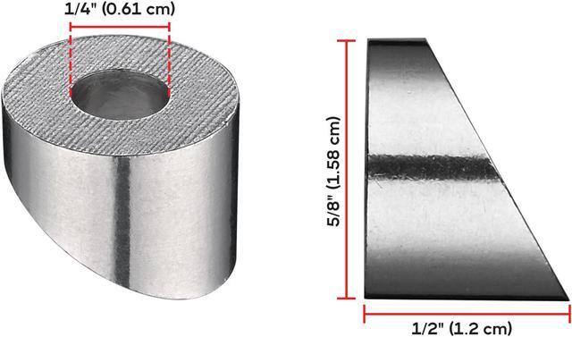 Alt view image 5 of 7 - 316 Stainless Steel 1/4 Angled Beveled Washer for 1/8" Cable Railing 30 Pack