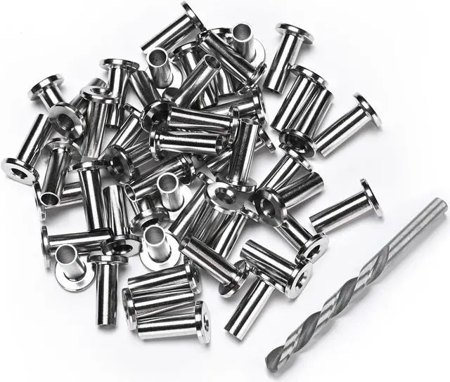 Main image of 316 Stainless Steel Protector Sleeves Hardware Grommet Cable Railing Kit 50 Pack