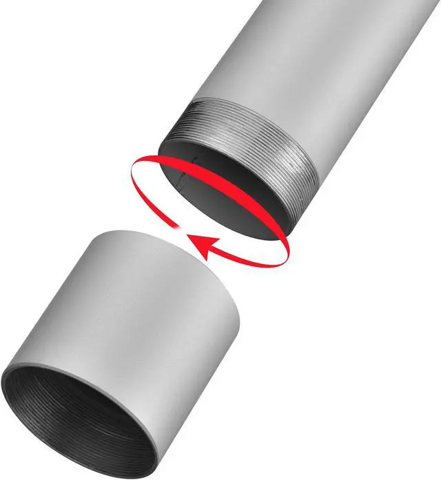 Alt view image 12 of 14 - Yescom Sun Shade Sail Extension Pole 2Ft Powder Coated Steel Replacement Pole Stand Steel Yard Sliver