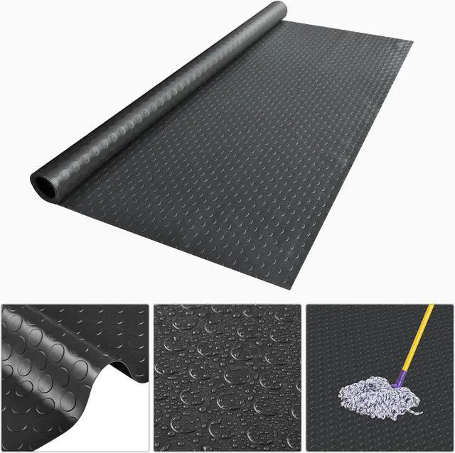 Alt view image 2 of 7 - Yescom Garage Floor Mat Roll Non Slip Car Parking Protect Cover Trailer PVC 13x5 Ft for Under Car Workshop 2 Pack