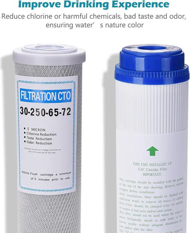 Alt view image 4 of 7 - Replacement Water Filters PP GAC CTO RO UF Water Purifer Stage 1-3 3PCS
