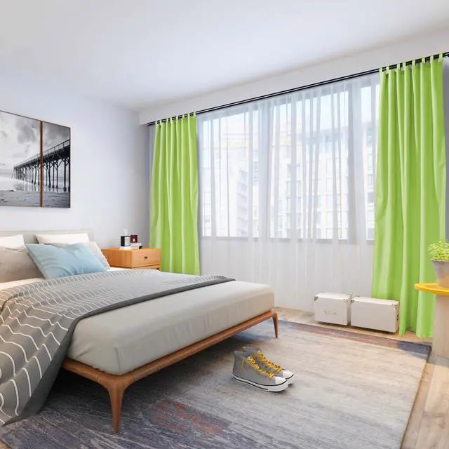 Alt view image 3 of 7 - Yescom 54"x108" Outdoor Privacy Curtain Panel Tab Top UV30+ Porch Pergola Deck 4 Piece