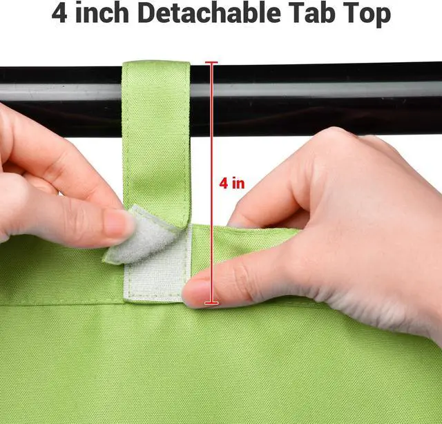 Alt view image 5 of 7 - Yescom 54"x108" Outdoor Privacy Curtain Panel Tab Top UV30+ Porch Pergola Deck 4 Piece