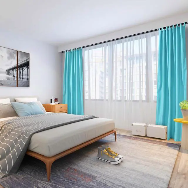 Alt view image 3 of 7 - Yescom 54"x96" Outdoor Privacy Curtain Tab Top Drape UV30+ Pergola Porch Garden 2 Pack